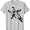 Giraffe Print Clothes Hipster Merch Giraffe Tee Vintage Animal Leopard Print Glasses T-Shirt - Silver Grey