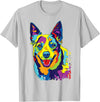 Funny Dog Lover Shirts Cattle Dog Shirt Funny Australian Cattle Dog Pop-Art Shirt T-Shirt - Silver Grey