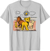 Disney The Lion King Live Action Sketched Group Portrait T-Shirt - Silver Grey
