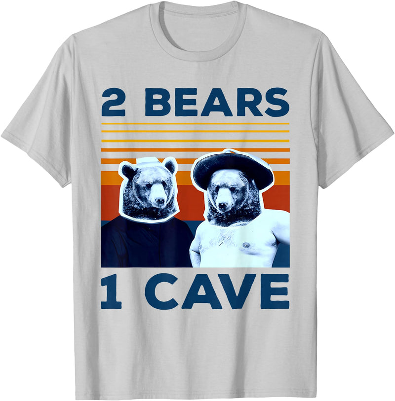2 BEARS 1 CAVE T-Shirt - Silver Grey