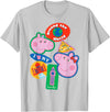 Peppa Pig Travel Patches Around The World Cairo India London T-Shirt - Silver Grey
