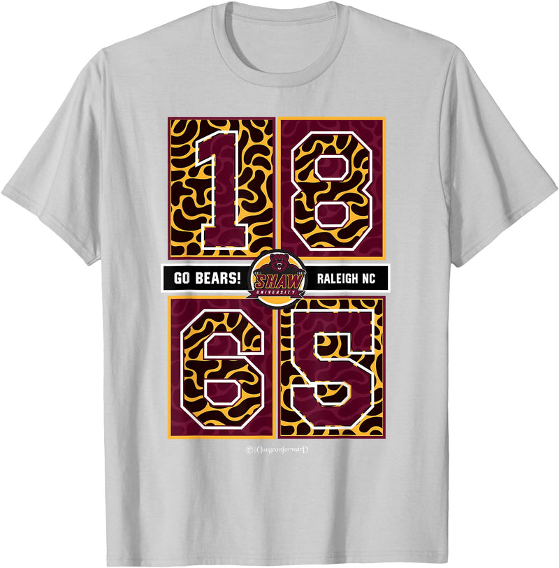 Dungeon Forward Shaw University - Bears - HBCU Concrete Date T-Shirt - Silver Grey