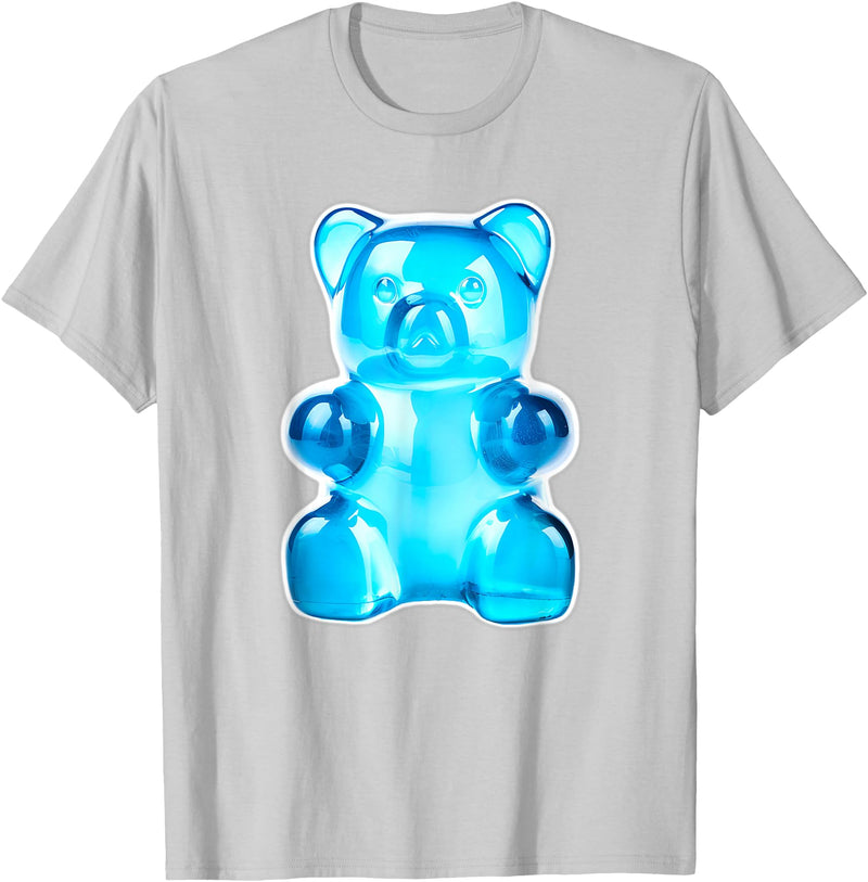 Urban Empyre Blue Gummy Bear Candy T-Shirt - Silver Grey