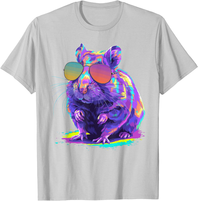 Cute Hamster Art for Men Women Kids Syrian Hamster Lover T-Shirt - Silver Grey