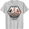 Slightly Unhinged Heather Three Pigs Construction Co. Logo T-Shirt - Silver Grey