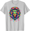 Lions Lion Lover Gifts Colorful Pop Art Lion Lions T-Shirt - Silver Grey