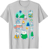 Peppa Pig Family Vacation Outdoor Caravan Camping Trip T-Shirt - Silver Grey