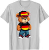 German Teddy Bear Breakdance Rapper German Flag Teddy Bear Germany Hip Hop T-Shirt - Silver Grey