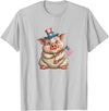 USA Pig Outfit Awesome US Pig T-Shirt - Silver Grey