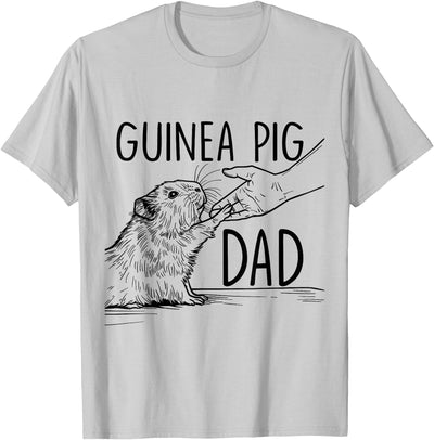 Funny Guinea Pig Dad Fathers Day Best Daddy Ever Hand T-Shirt