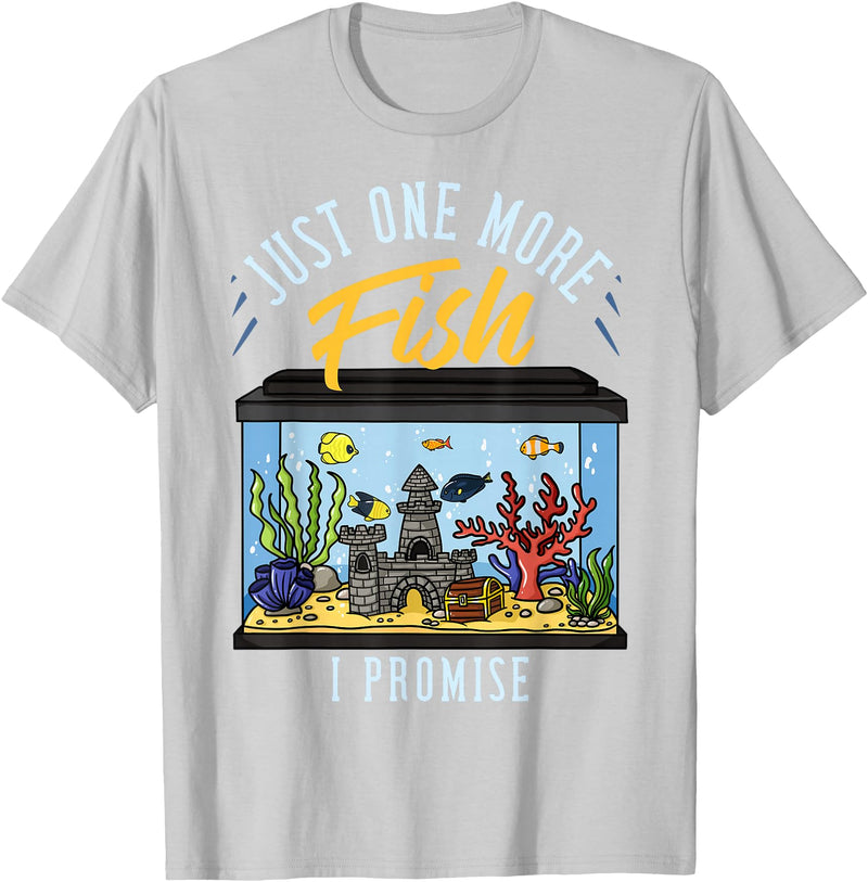 Fish Tank Aquarium Keeper Gifts Fish Tank Aquarium Gift Saltwater Aquascaping T-Shirt - Silver Grey
