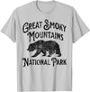 Great Smoky Mountains National Park Tennessee USA Great Smoky Mountains National Park Tennessee Hike Bear T-Shirt - Silver Grey