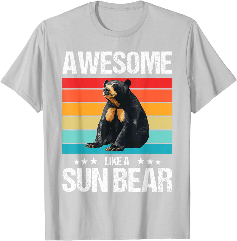 Sun Bears Sun Bear Lovers Shop Awesome like a Sun Bear. Sun Bears Sun Bear T-Shirt - Silver Grey