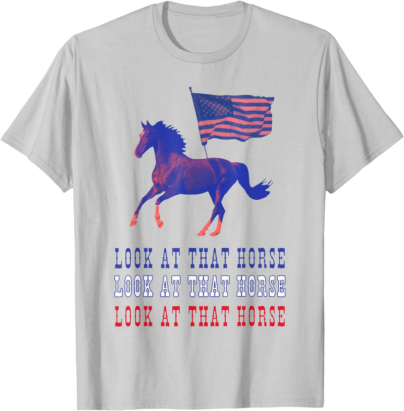 Look At That Horse T-Shirt - Silver Grey