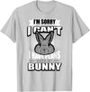 Cute Rabbit Lover Bunny Graphic T-Shirt (Pink) in Silver Grey