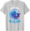 Betta Fish Shirts & Gifts for Boys Boys Betta Fish T-Shirt - Silver Grey