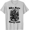 Outpost Scouting Gear by Giant Step Design Co. Hike More Worry Less Funny Cub Scouts BSA Hiking Bear T-Shirt - Silver Grey