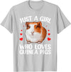 Guinea Pig Gift Guinea Pig Accessories & Stuff Cute Guinea Pig For Women Girls Hamster Pet Guinea Pig Lover T-Shirt - Silver Grey