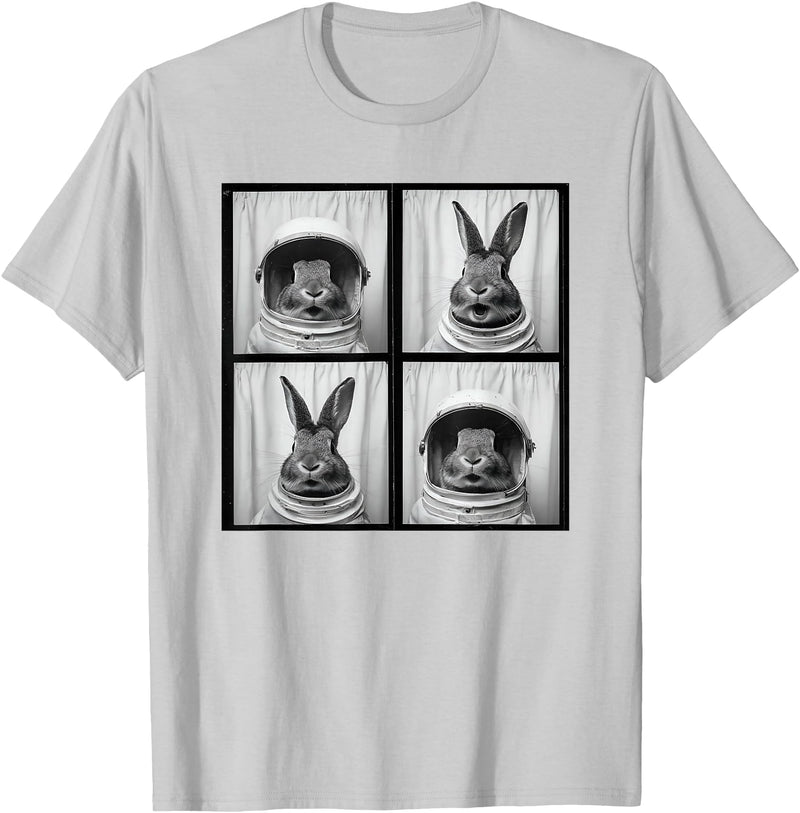 Vintage Rabbit Astronaut T-Shirt in Silver Grey