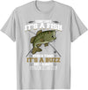Jaption Dekun T-Shirt Co It's A Fish Other Times It's A Buzz I Always Catch Something T-Shirt - Silver Grey