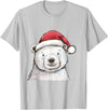 Merry Christmas Gifts For The Whole Family Christmas Holiday Season Xmas Polar Bear T-Shirt - Silver Grey