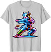 Cow Karate Black Belt Apparel Cow Karate Kick Punch Cute Funny Cool Martial Arts Cow T-Shirt - Silver Grey