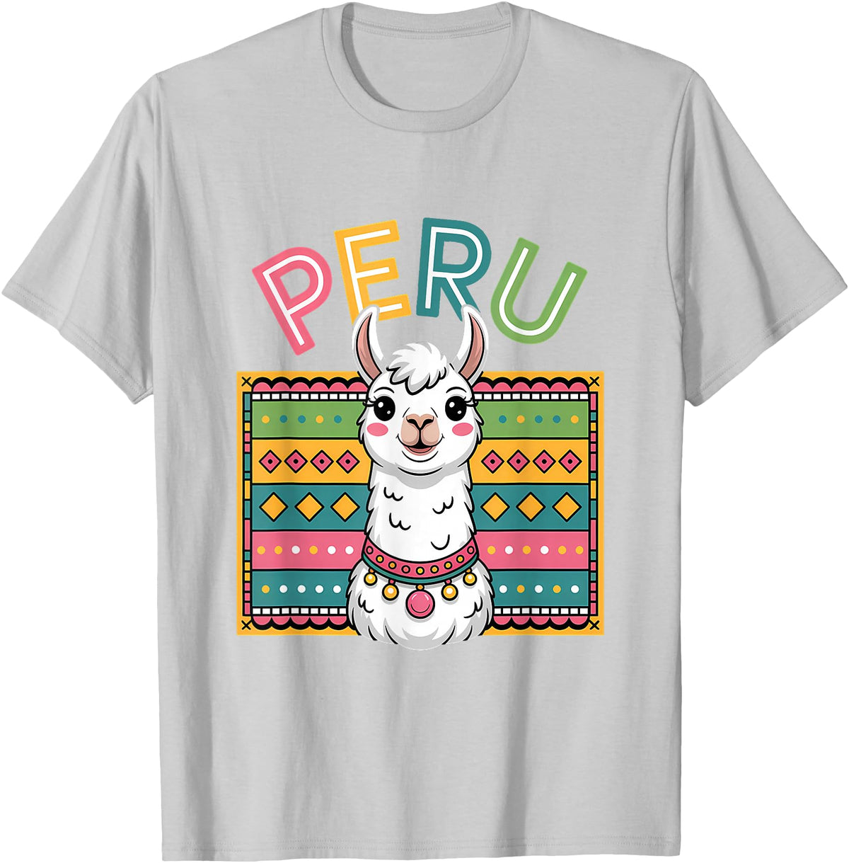 Peru Flag Peruvian Roots Peru Llama Peruvian Roots Peru Heritage T-Shirt - Silver Grey