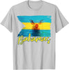 Swimming Pig Bahamas Beach Trips Bahamas Swimming Pig Flag Beach Caribbean Summer Vacation T-Shirt - Silver Grey