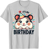 Hamster Birthday for Children It's My Birthday T-Shirt - Silver Grey