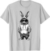 Happy Easter Day Bunny Easter Boys Kids Girls Teens Men T-Shirt in Silver Grey