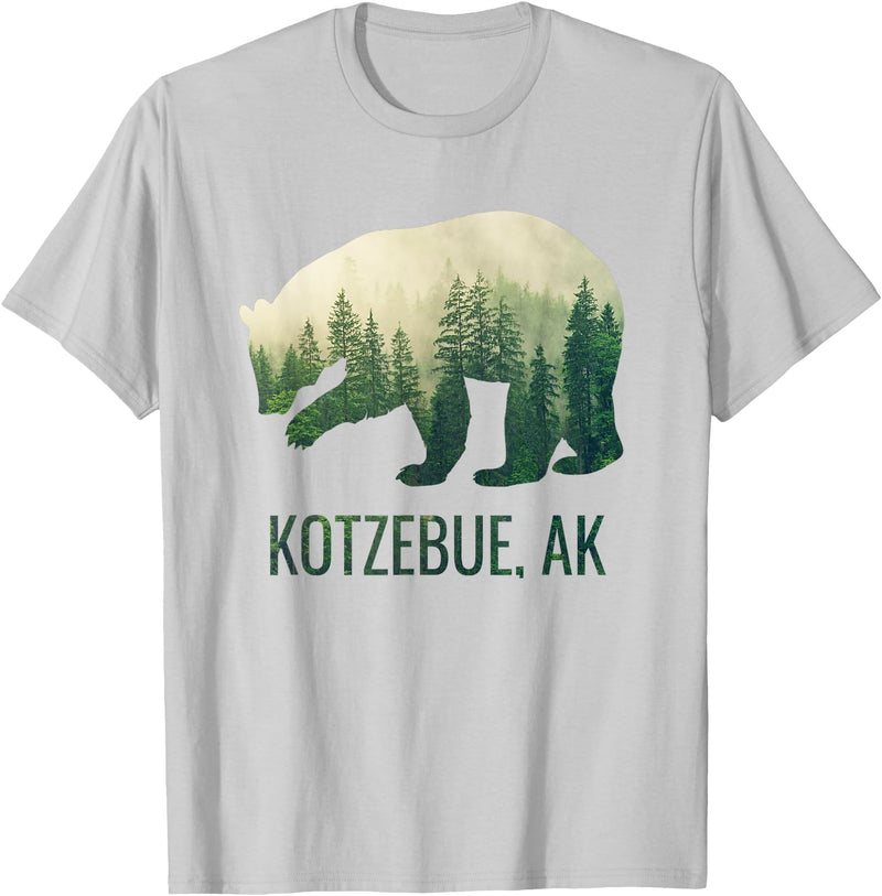 Kotzebue SE Alaskan Wild Bear & Nature Lover Kotzebue Grizzly Bear Southeast Alaska Forest Wildlife T-Shirt - Silver Grey