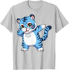 generic Funny Cartoon Korean Tiger for Youth Toddler Kids Boys Girls T-Shirt - Silver Grey