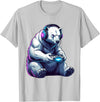 Funny Graphic Gamers tee Polar Bear Funny Video Games Polar Bear T-Shirt - Silver Grey