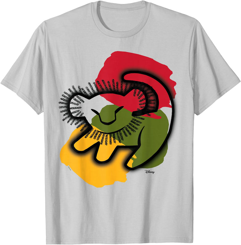Disney The Lion King - Simba Drawing T-Shirt - Silver Grey