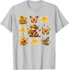 Coquette Bow Scottish Highland Cow Sunflower Shirt Baby Highland Cow With Sunflower Butterflies Farm Western T-Shirt -