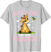 Funny Giraffe Gifts & Designs Just A Girl Who Loves Giraffes Cute Baby Giraffe T-Shirt - Silver Grey