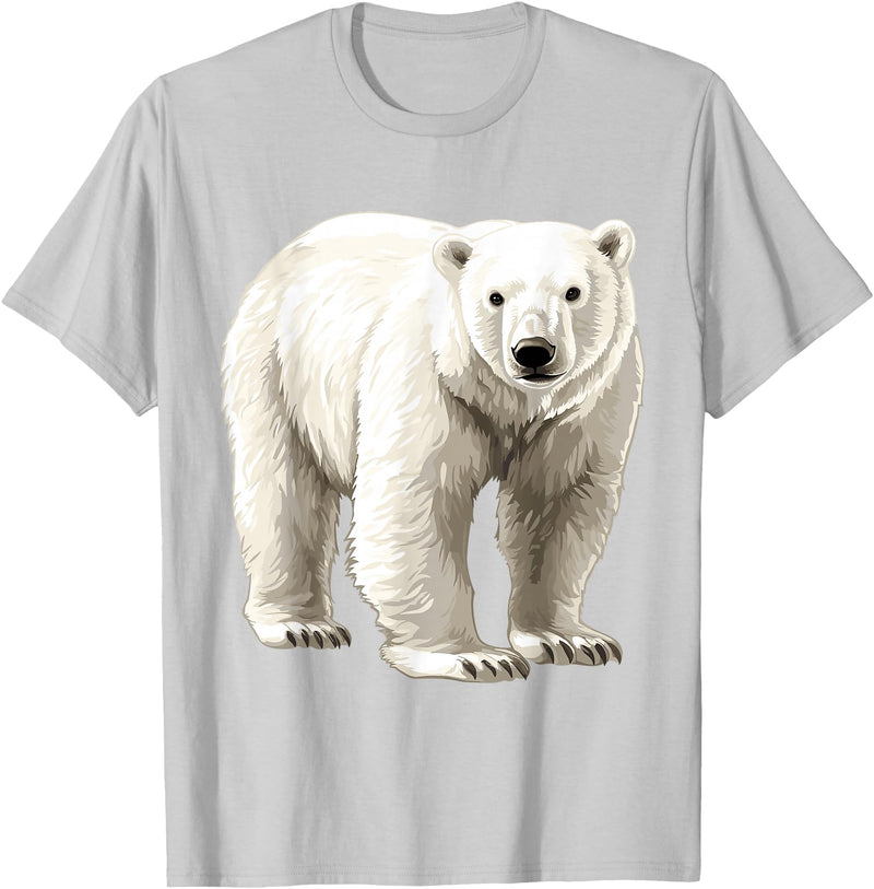 Polar bear for Men Women Design Polar Bear T-Shirt - Silver Grey