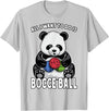 Grandio Design Cute Funny Animal Lover Gifts Panda Bocce Ball All I Want To Do Is Cute Funny Bear Player T-Shirt - Silver Grey
