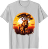 Safari Animal Art Lion Wildlife Safari Tiger African Animal Lovers Savanna T-Shirt - Silver Grey
