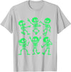 Dancing Skeletons by AlphaONE Dancing Skeletons Dance Challenge Girl Boys Kids Halloween T-Shirt - Silver Grey