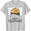 Sleeping & Napping Shirt Gifts For Nap Lovers Favorite Sleepshirt Lion, Napping Lion Pajama T-Shirt - Silver Grey