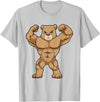Snabdesign84 Bear Bodybuilder Bodybuilding Sports T-Shirt - Silver Grey