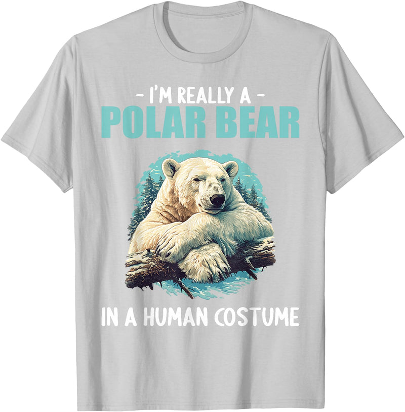 Polar Bears Polar Bear Lovers Shop Polar Bears Polar Bear T-Shirt - Silver Grey