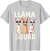 Funny Llama Alpaca Animal Lover Gifts Clothing Llama Squad T-Shirt - Silver Grey