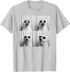 Arctic Polar Bear Face Photography Men Women Kids Cool Polar Bear With Sunglasses Funny Zoo Animal Selfie T-Shirt - Silver Grey