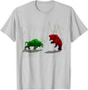 Stock Market Bulls vs Bears Graphic T-Shirt - Silver Grey