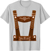 Bavarian Oktoberfest Halloween Costume Oktoberfest Costume Halloween Lederhosen T-Shirt - Silver Grey