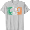 Buffalo - Saint Paddys Funny Ireland Flag Buffalo - Shamrock St. Patrick's Day Irish Flag T-Shirt - Silver Grey