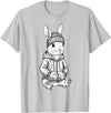Urban Streetwear Bunny – Cool Hipster Rabbit Design Hoodie in Silver Grey