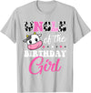 Cow Lover Birthday Men Women Kids Shirts & Gifts Uncle Of The Birthday Girl Family Matching Shirt Farm Cow T-Shirt - Silver